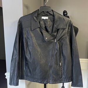 NWT, Boutique Faux Leather Moto Jacket